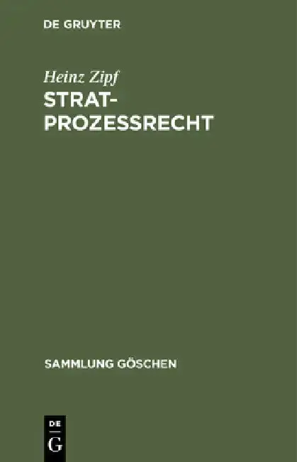 Cover of Stratprozeßrecht