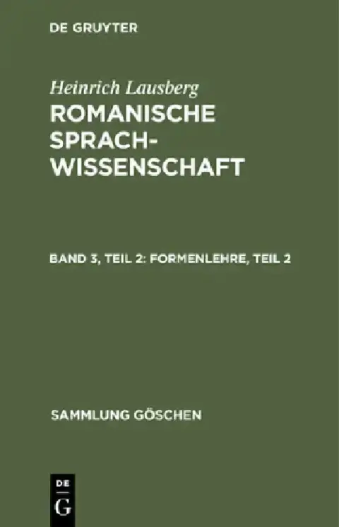Cover of Formenlehre, Teil 2