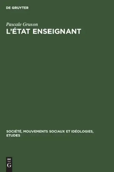 Cover of L'État Enseignant