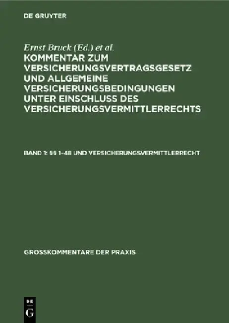 Cover of §§ 1-48 Und Versicherungsvermittlerrecht
