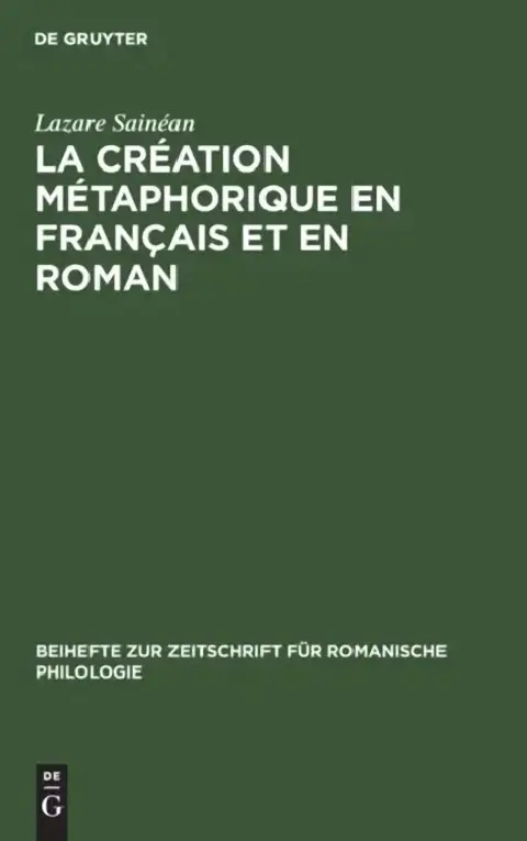 Cover of La Création Métaphorique En Français Et En Roman