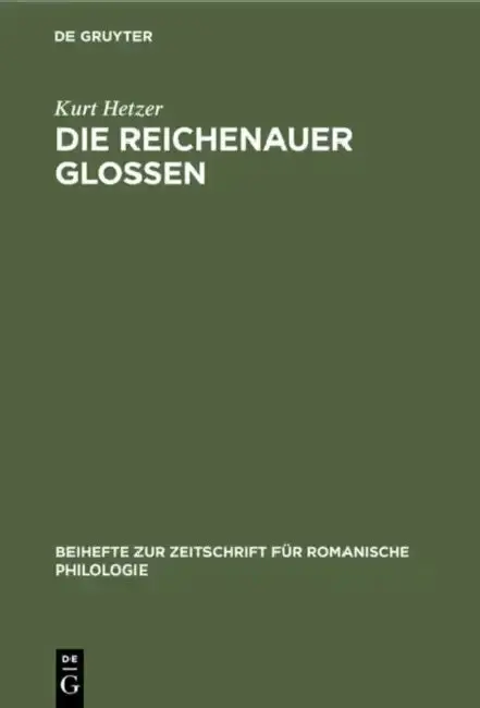 Cover of Die Reichenauer Glossen