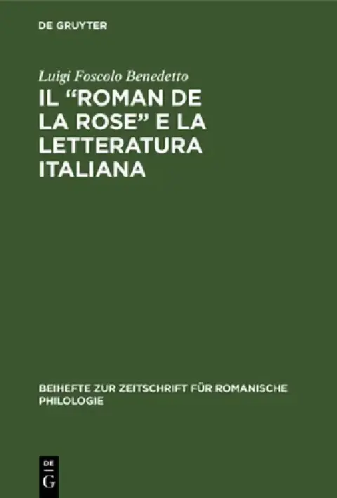 Cover of Il "Roman de la rose" e la letteratura italiana