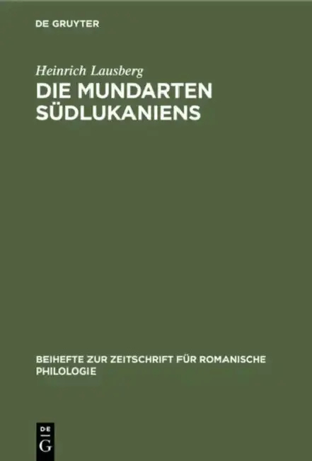Cover of Die Mundarten Südlukaniens