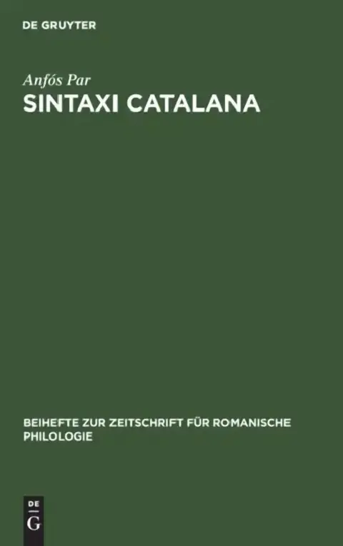 Cover of Sintaxi Catalana