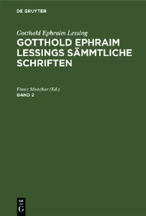 Cover of Gotthold Ephraim Lessing