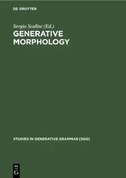 Cover of Generative Morphology
