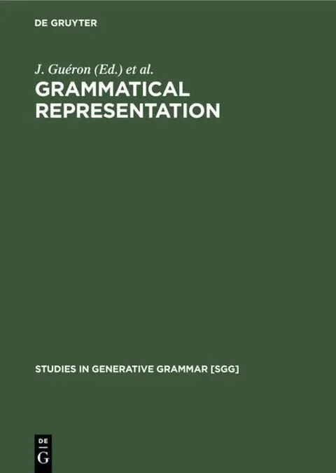 Cover of Grammatical Representation