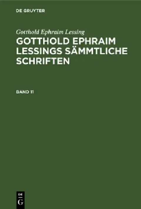Cover of Gotthold Ephraim Lessing