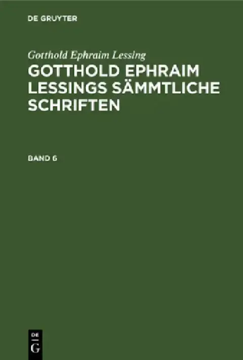 Cover of Gotthold Ephraim Lessing