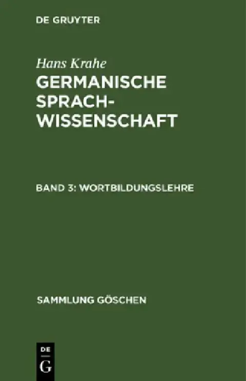 Cover of Wortbildungslehre