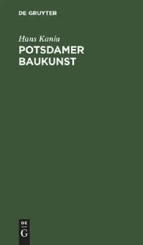 Cover of Potsdamer Baukunst