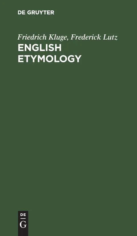 Cover of English Etymology