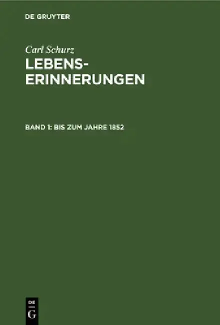 Cover of Bis Zum Jahre 1852