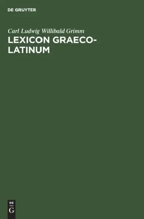Cover of Lexicon Graeco-Latinum