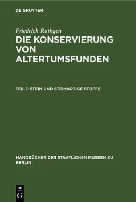 Cover of Stein Und Steinartige Stoffe