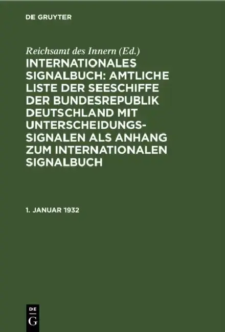 Cover of 1. Januar 1932