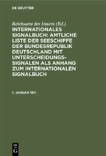 Cover of 1. Januar 1911