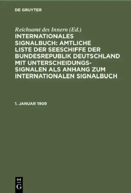 Cover of 1. Januar 1909