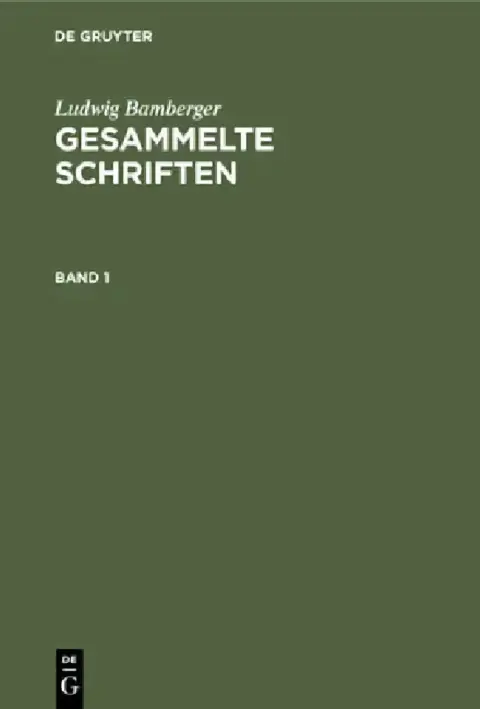 Cover of Ludwig Bamberger
