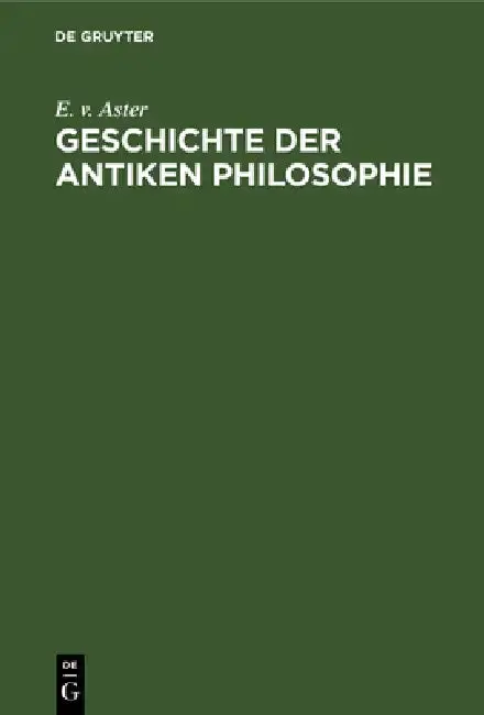 Cover of Geschichte Der Antiken Philosophie
