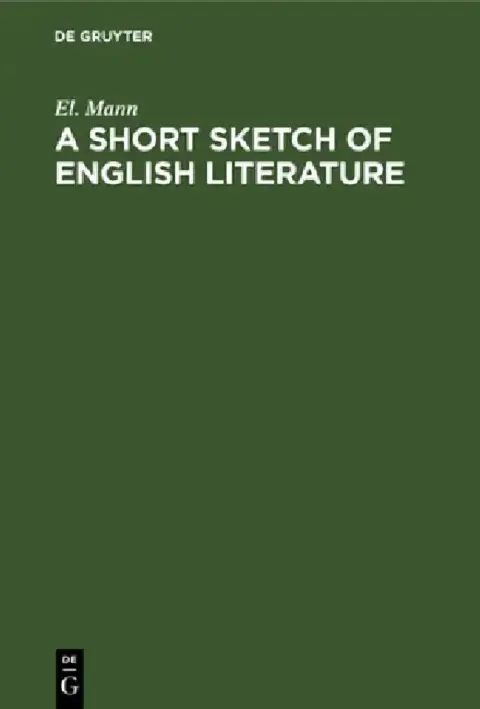 Cover of A Short Sketch of English Literature
