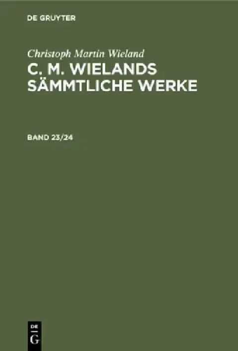 Cover of Christoph Martin Wieland