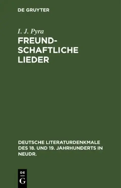 Cover of Freundschaftliche Lieder