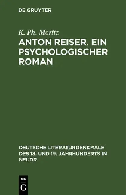Cover of Anton Reiser, Ein Psychologischer Roman
