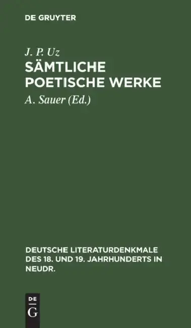 Cover of Sämtliche Poetische Werke