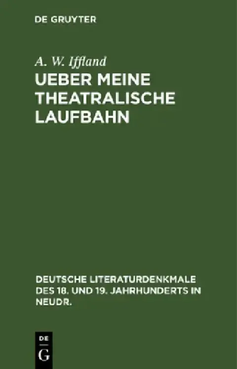 Cover of Ueber Meine Theatralische Laufbahn