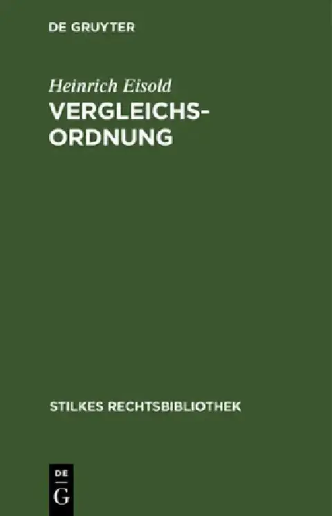 Cover of Vergleichs-Ordnung