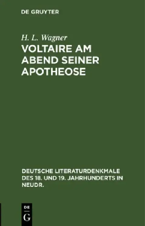 Cover of Voltaire Am Abend Seiner Apotheose