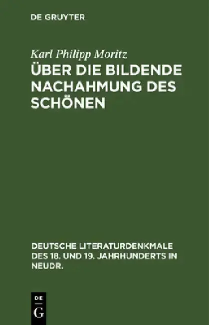 Cover of Über Die Bildende Nachahmung Des Schönen