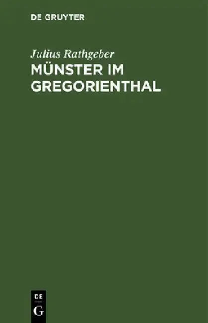 Cover of Münster Im Gregorienthal
