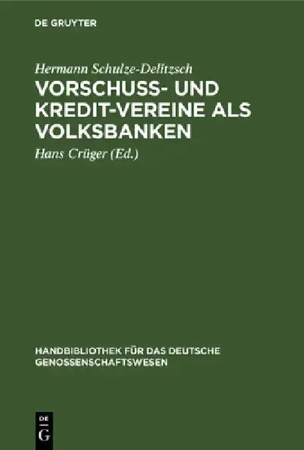 Cover of Vorschuß- Und Kredit-Vereine ALS Volksbanken