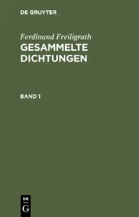 Cover of Ferdinand Freiligrath