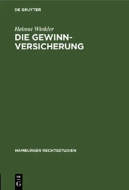 Cover of Die Gewinnversicherung