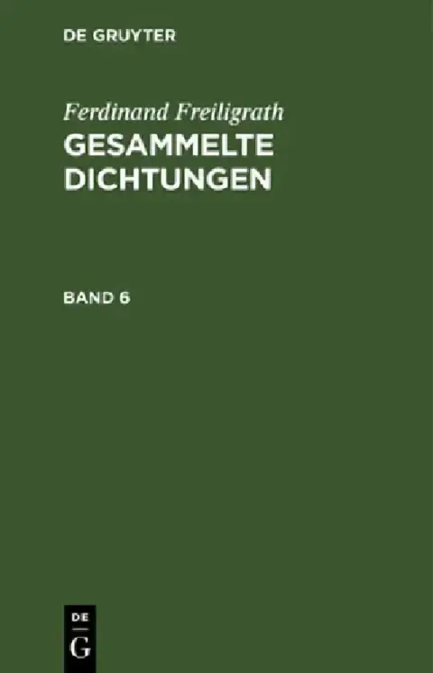 Cover of Ferdinand Freiligrath