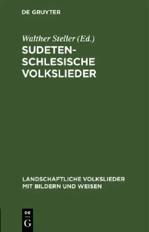 Cover of Sudetenschlesische Volkslieder