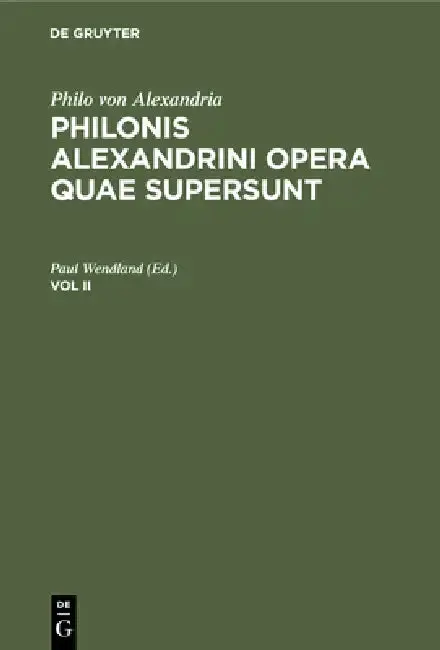 Cover of Philo Von Alexandria