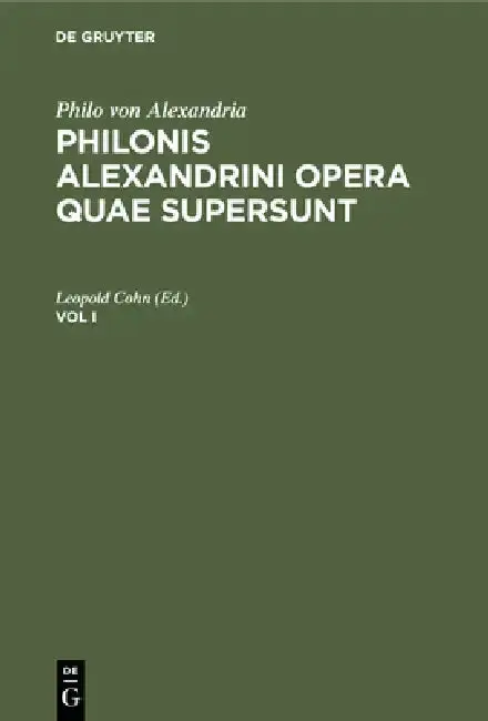 Cover of Philo Von Alexandria
