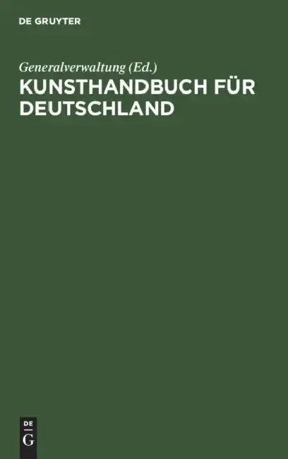 Cover of Kunsthandbuch Für Deutschland