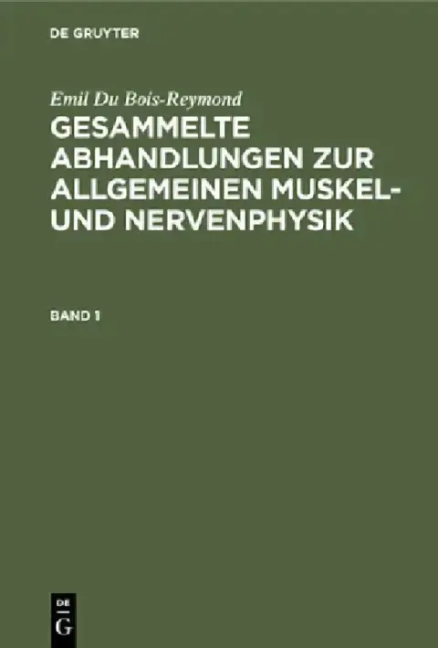 Cover of Emil Du Bois-Reymond