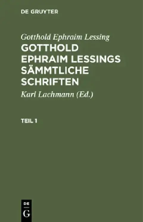 Cover of Gotthold Ephraim Lessing