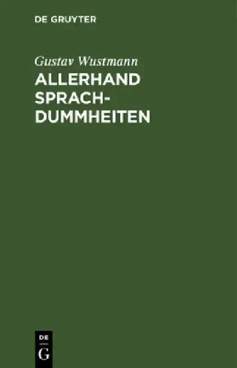 Cover of Allerhand Sprachdummheiten