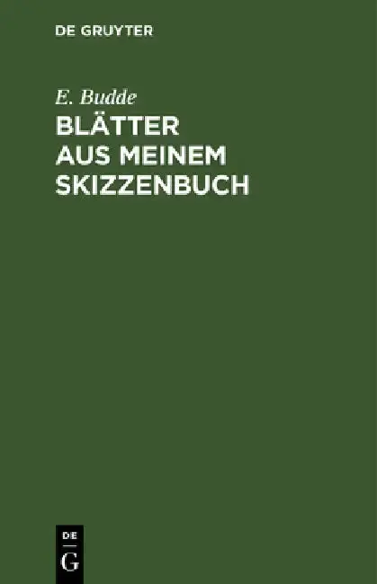 Cover of Blätter Aus Meinem Skizzenbuch