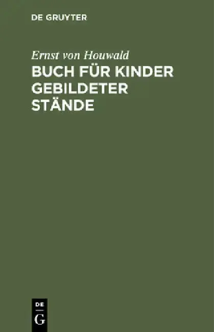 Cover of Buch Für Kinder Gebildeter Stände
