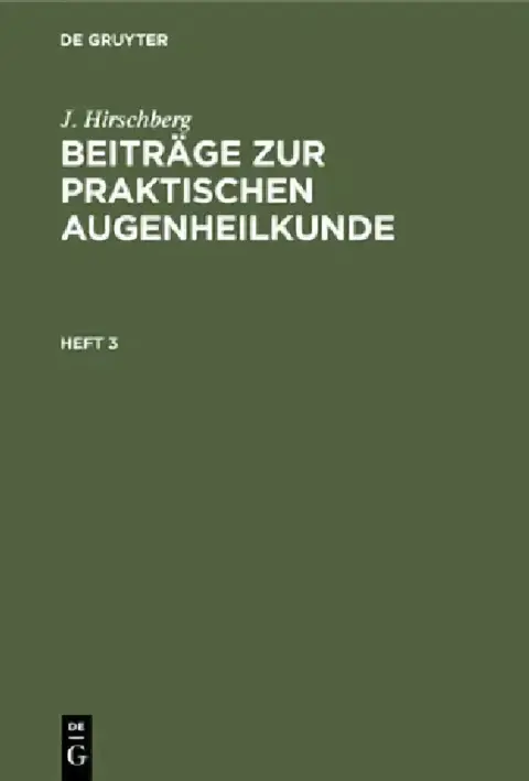 Cover of J. Hirschberg