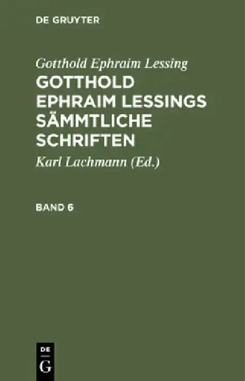 Cover of Gotthold Ephraim Lessing